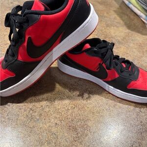 Red and Black Nike youth sneakers